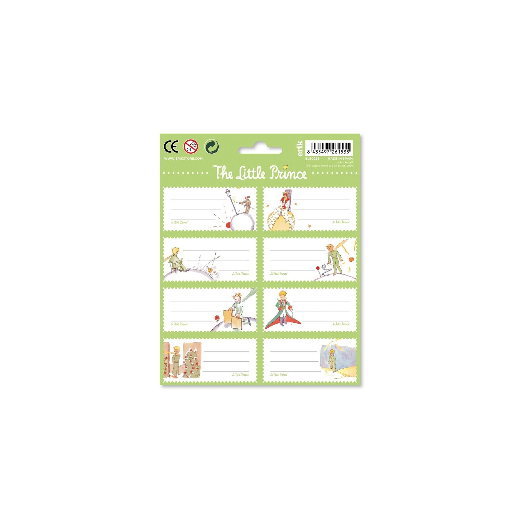Etiquetas adhesivas El Principito surtido