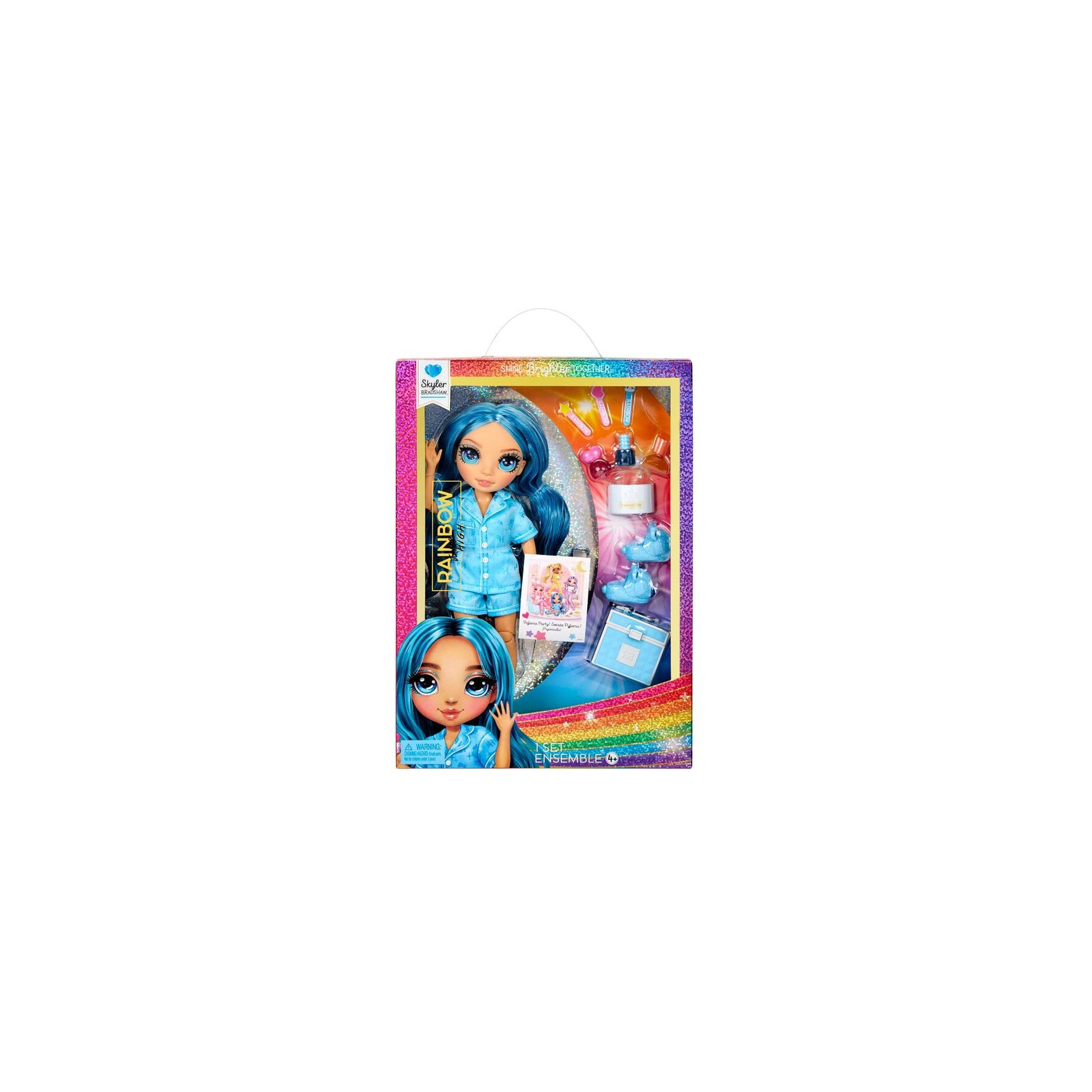 Muñeca Skyler Fiesta pijama Rainbow High 22cm