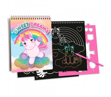 Set papeleria Scratch Art Sweet Dreams