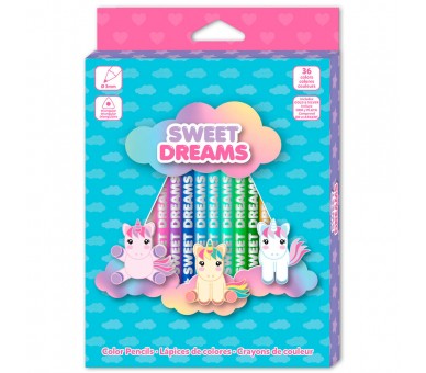 Set lapices de colores Sweet Dreams 36pzs