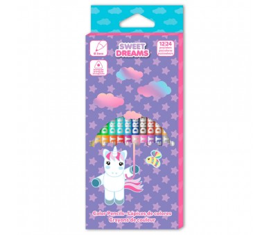 Set lapices de colores Sweet Dreams 12/24pzs