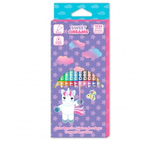 Set lapices de colores Sweet Dreams 12/24pzs