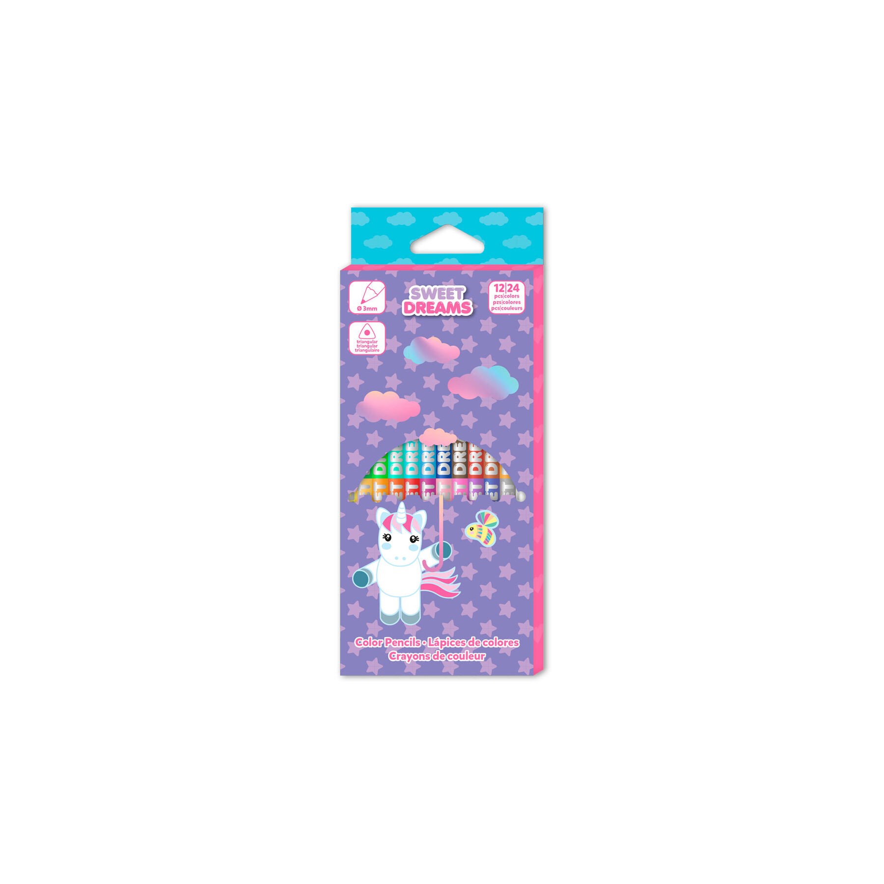 Set lapices de colores Sweet Dreams 12/24pzs