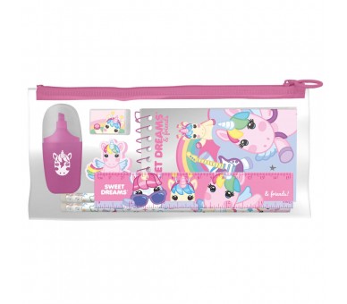 Set papeleria en estuche Sweet Dreams 7pzs