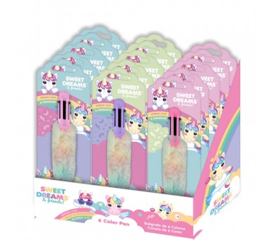 Boligrafo 6 colores de peluche Sweet Dreams surtido