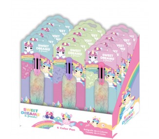 Boligrafo 6 colores de peluche Sweet Dreams surtido