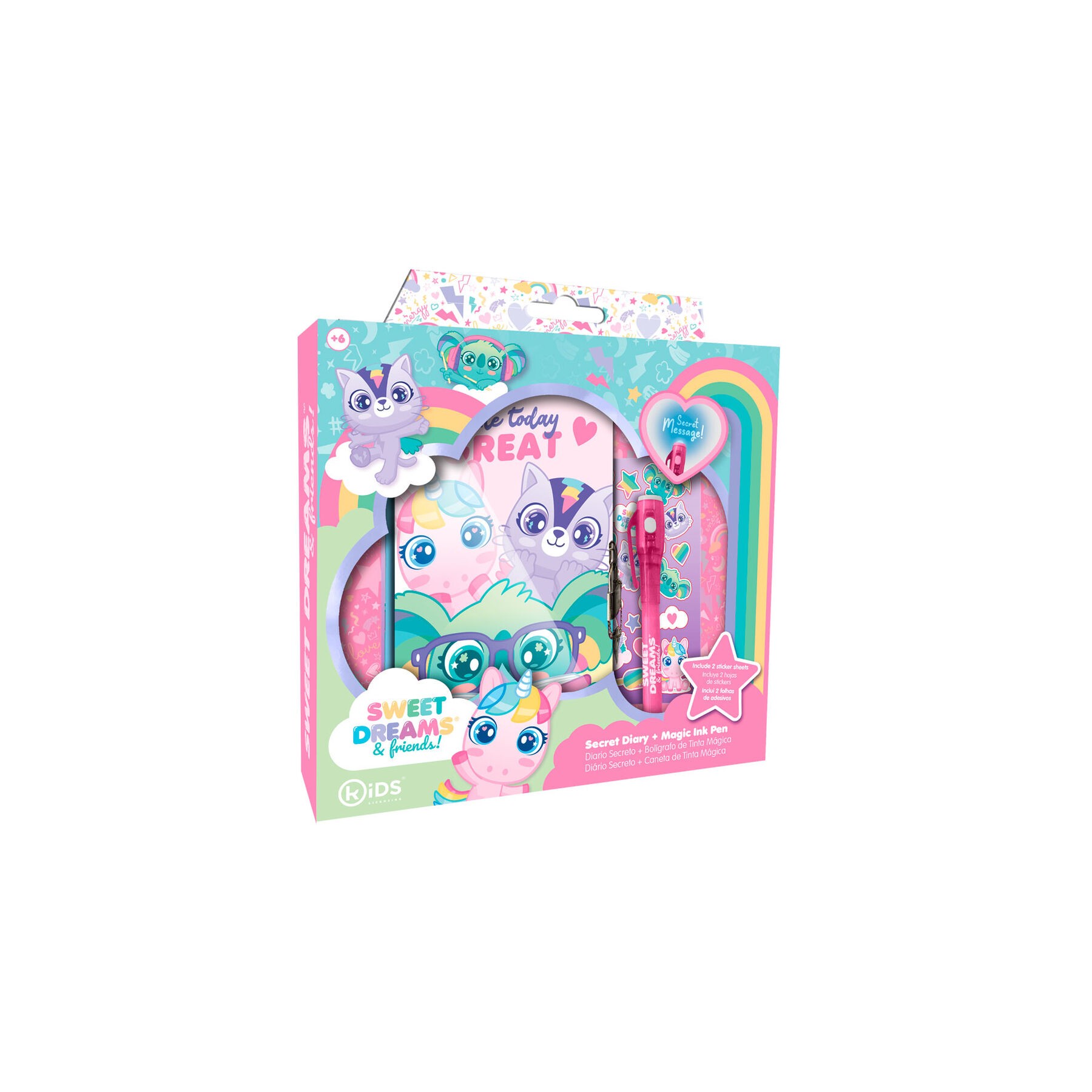 Set papeleria con diario Sweet Dreams