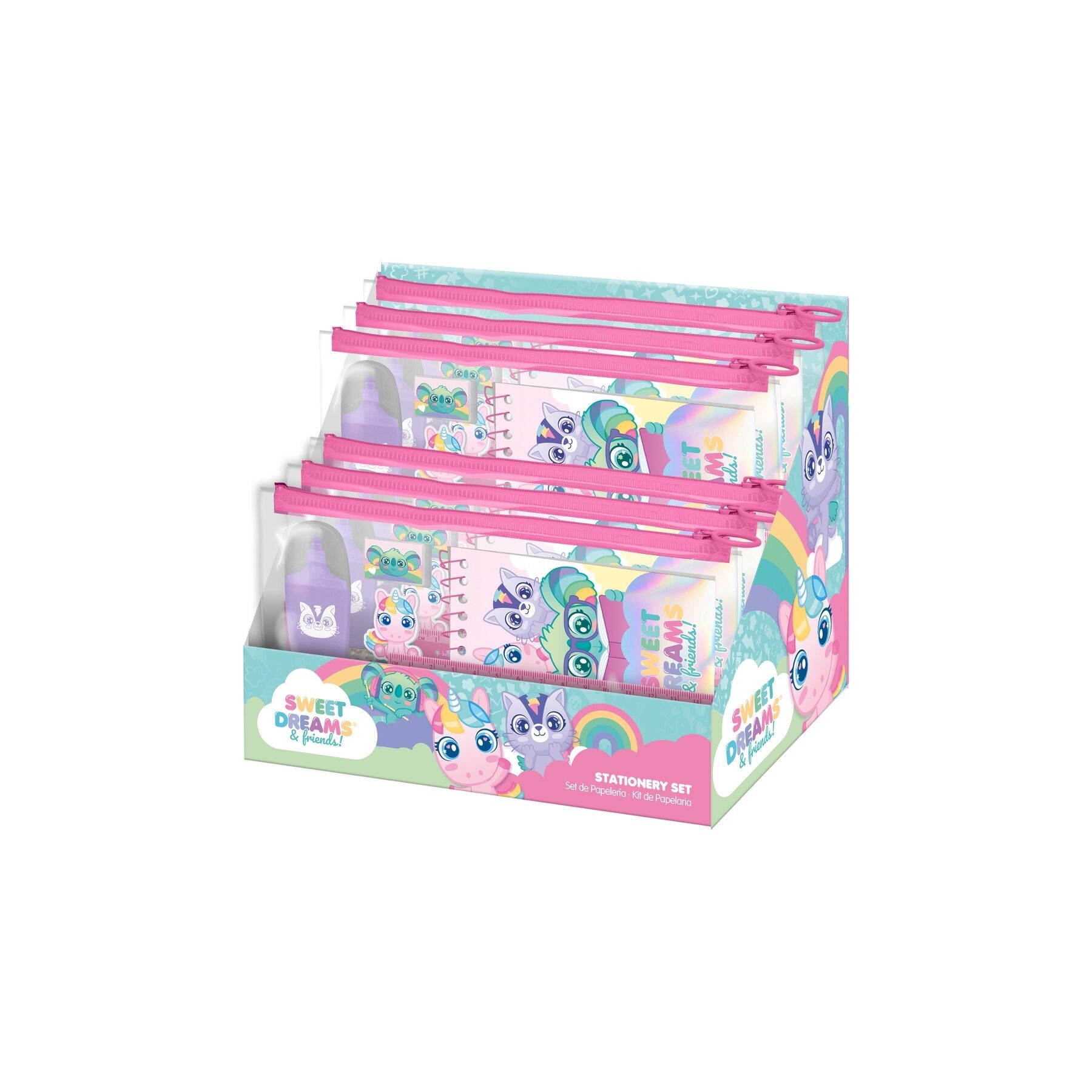 Set papeleria en estuche Sweet Dreams 7pzs