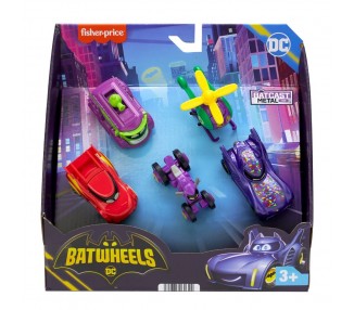 Blister 5 Coches Batwheels DC Comics