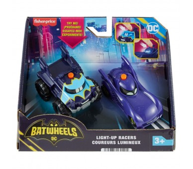 Set 2 Coches Bam & Buff Batwheels DC Comics