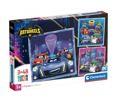 Puzzle maxi Batwheels DC Comics 3x48pzs