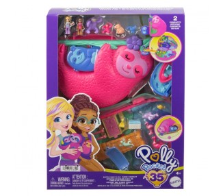 Cofre Familia de Perezosos 2 en 1 Polly Pocket
