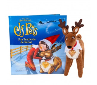 Set Cuento + Peluche Reno Elf Pets español