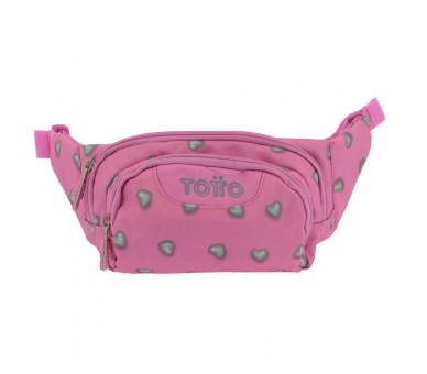 Riñonera Gancho Corazones rosa