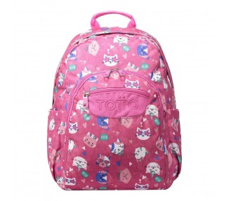 Mochila Fiesta Gatitos Acuareles 44cm