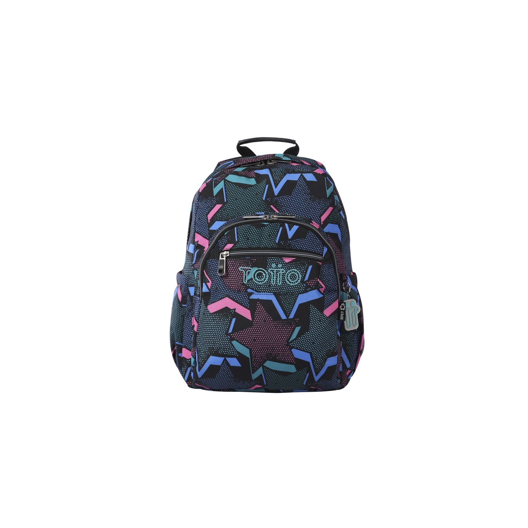 Mochila Lety Black Acuareles 44cm