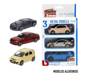 Blister 3 coches Street Fire surtido