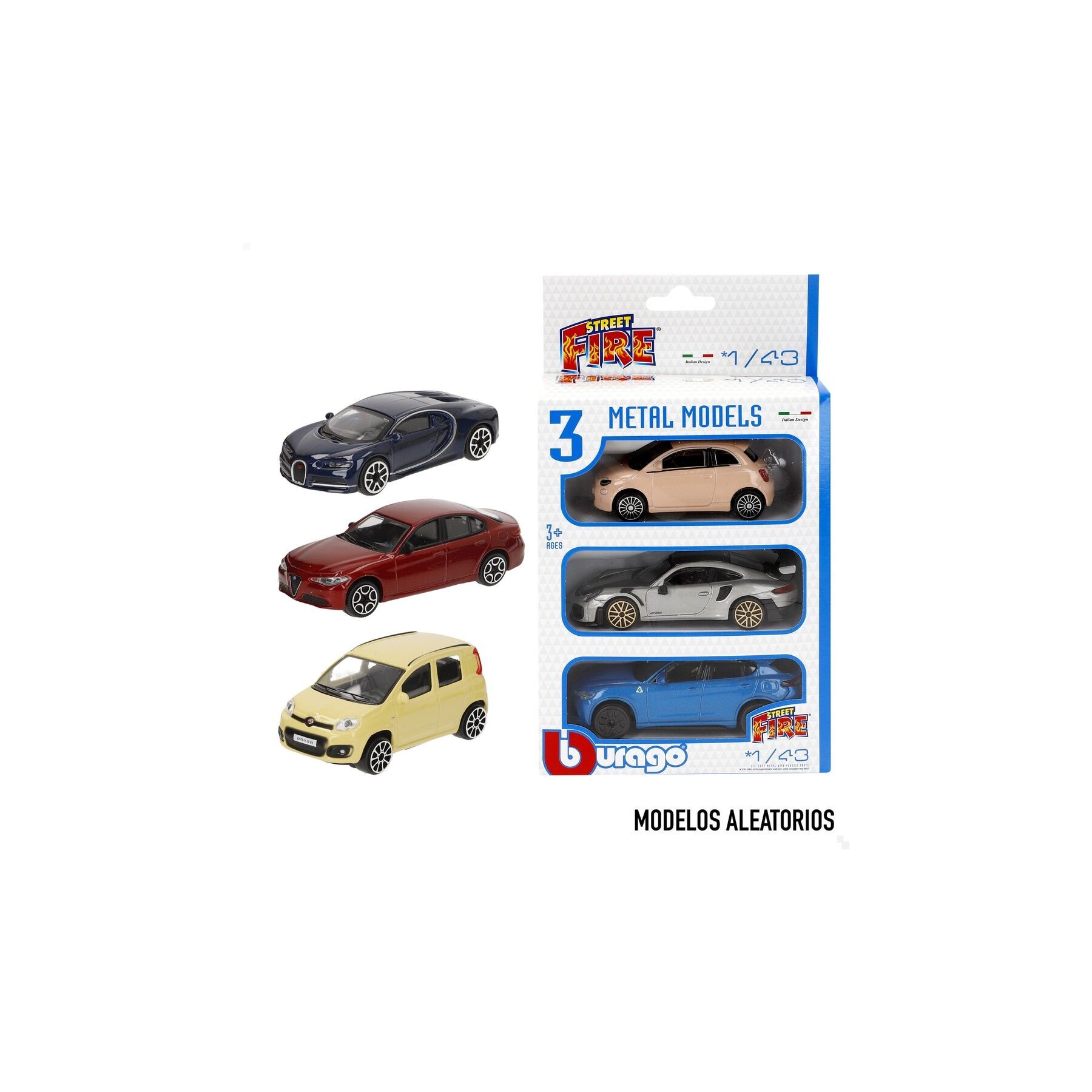 Blister 3 coches Street Fire surtido