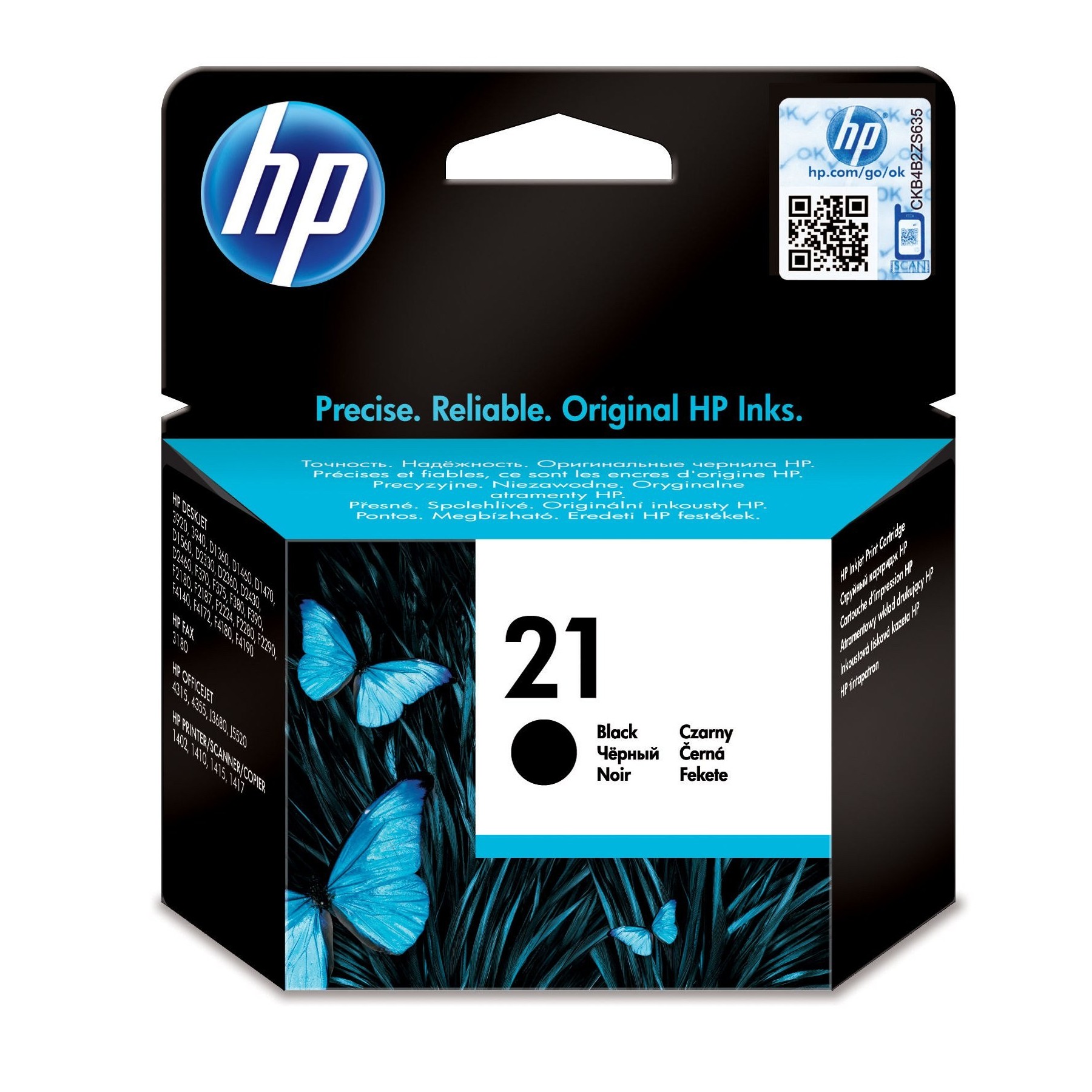 Tinta Original Hp Nº 21 Negro Psc 1410/D2460/F380/431
