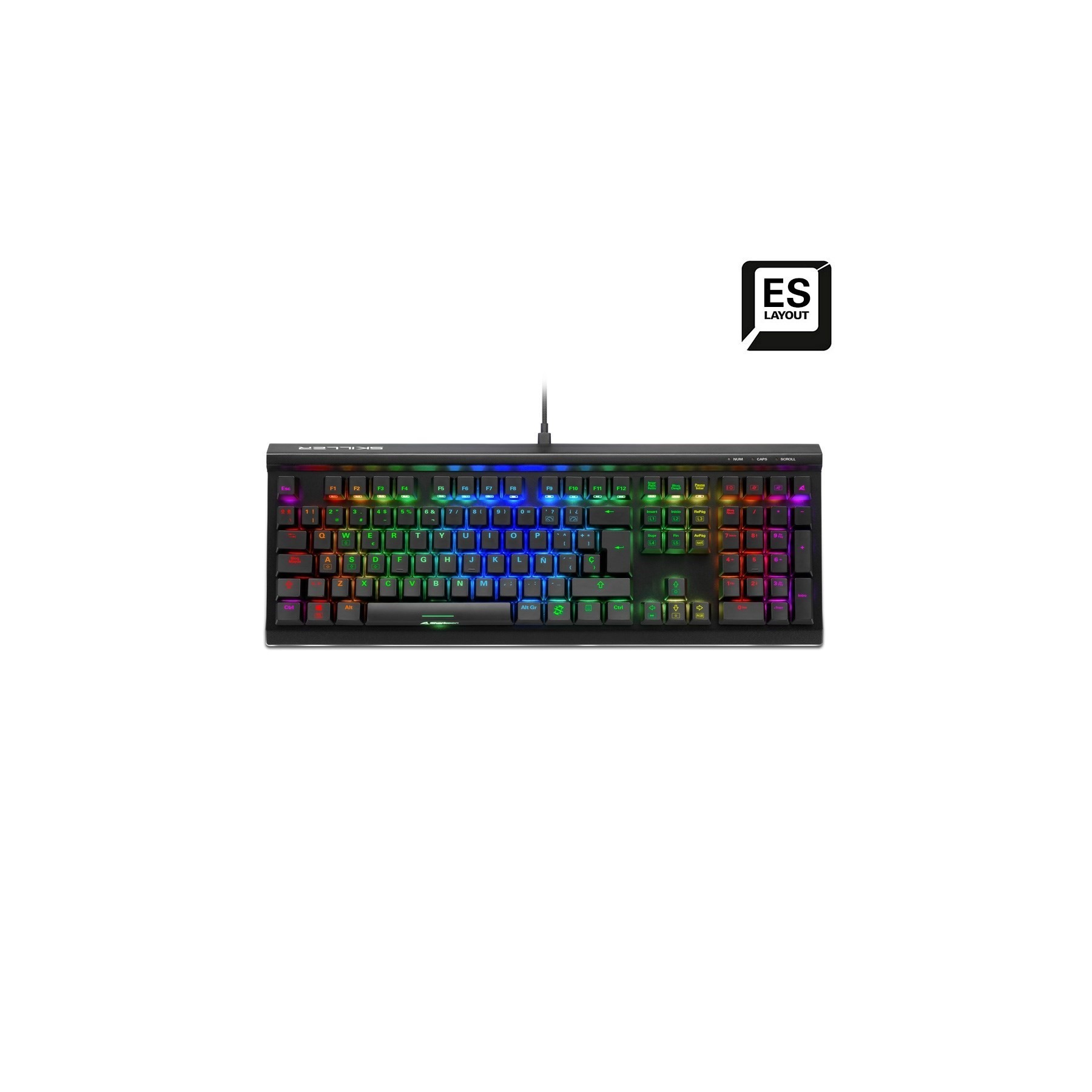 Teclado Gaming Sharkoon Sgk60 Mecanico Rgb Red Switch