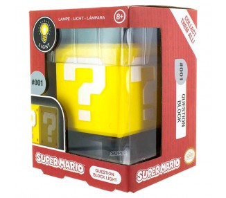 Lampara 3D Question Block Super Mario Bros Nintendo