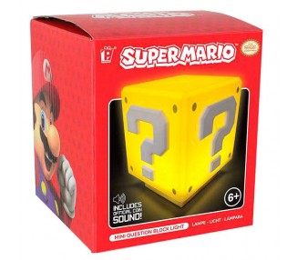 Lampara sonido Mini Question Block Super Mario Bros Nintendo