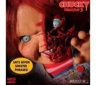 Figura Chucky El Muñeco Diabolico 3 Cara Pizza parlante 38cm ingles