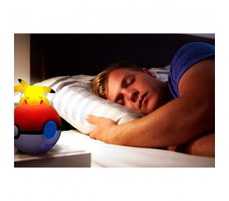 Lampara despertador Led Pikachu Pokeball Pokemon