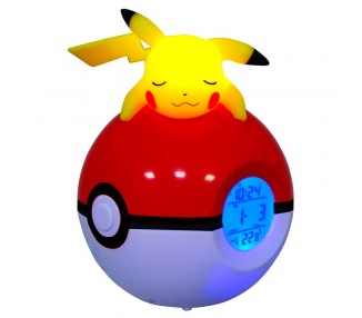 Lampara despertador Led Pikachu Pokeball Pokemon
