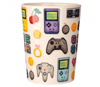 Taza asa 3D Joystick Pixel Game Over