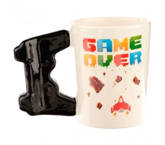 Taza asa 3D Mando Videojuego Pixel Game Over
