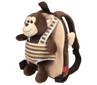 Mochila reversible + peluche Mono Max 25cm