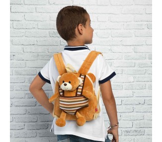 Mochila reversible + peluche Oso Benji 25cm