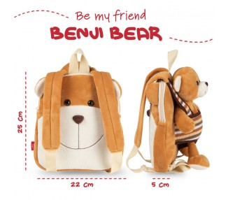 Mochila reversible + peluche Oso Benji 25cm