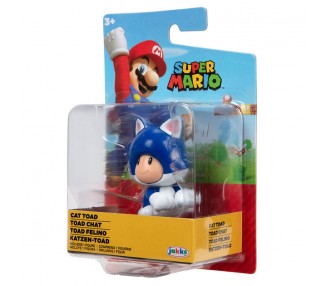 Figura Toad Felino Super Mario Nintendo 6,5cm
