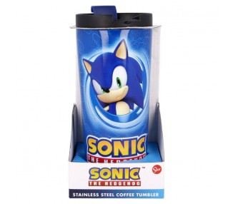 Vaso cafe acero inoxidable Sonic The Hedgehog 425ml