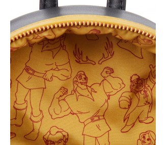 Mochila Villanos Escena Gaston La Bella y la Bestia Disney Loungefly 26cm