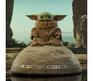 Estatua Milestones Grogu on Seeing Stone The Mandalorian Star Wars 20cm