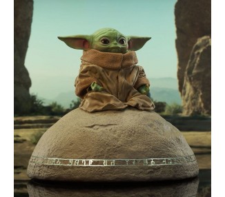 Estatua Milestones Grogu on Seeing Stone The Mandalorian Star Wars 20cm