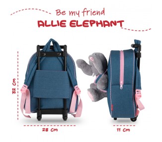 Trolley + peluche Elefante Allie 38cm