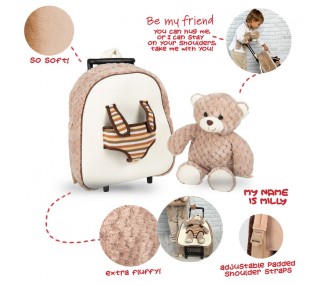 Trolley + peluche Oso Milly 38cm