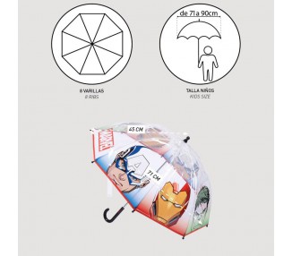 Paraguas manual burbuja Vengadores Avengers Marvel 45cm