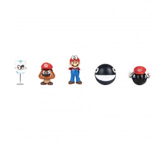 Blister 5 figuras Super Mario Bros 6,5cm