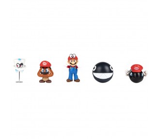Blister 5 figuras Super Mario Bros 6,5cm