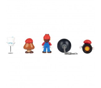 Blister 5 figuras Super Mario Bros 6,5cm