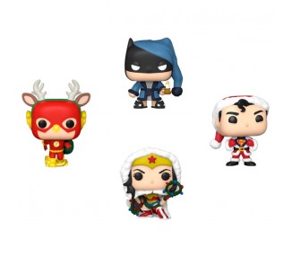 Arbol con 4 figuras Pocket POP DC Comics Happy Holidays