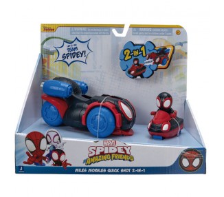 Set Figura Miles Morales + Vehiculo Spidey Marvel