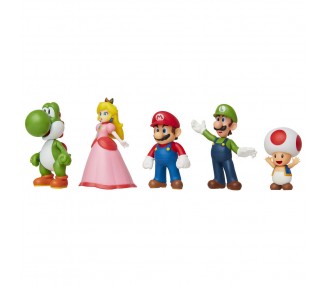 Blister 5 figuras Super Mario Nintendo 6cm