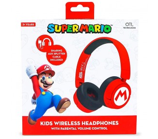 Auriculares inalambricos infantiles Logo Super Mario Bros