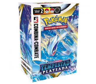 Estuche Juego Cartas Coleccionables Estadio Combina y Combate Tempestad Plateada Pokemon español
